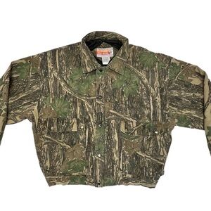 Men's Camouflage Insulated Hunting Field Jacket - Green/Brown Sz XXL